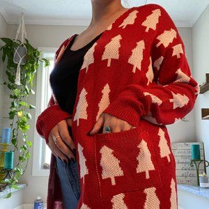 long christmas cardigan